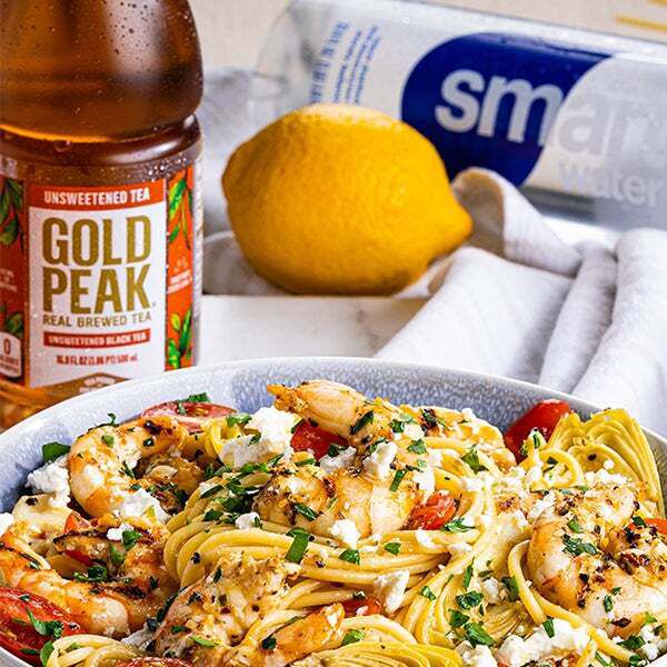 Grilled Mediterranean Shrimp Pasta